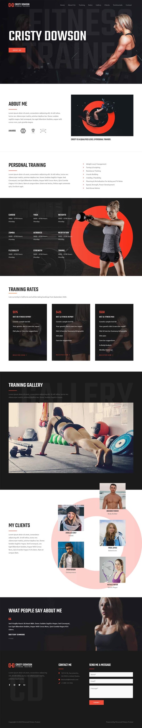 Fitness Trainer Website